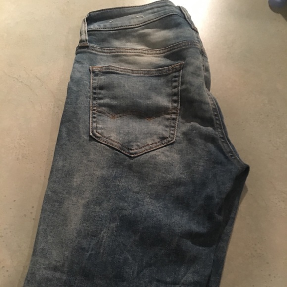 Men’s Blue Ripped skinny jeans - Picture 6 of 7